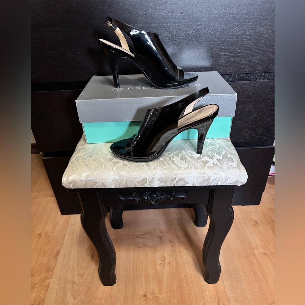 Black Sling Back Stiletto Classic Design